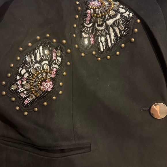 VIVIENNE HU butterfly embroidered suede jacket - Picture 5 of 5